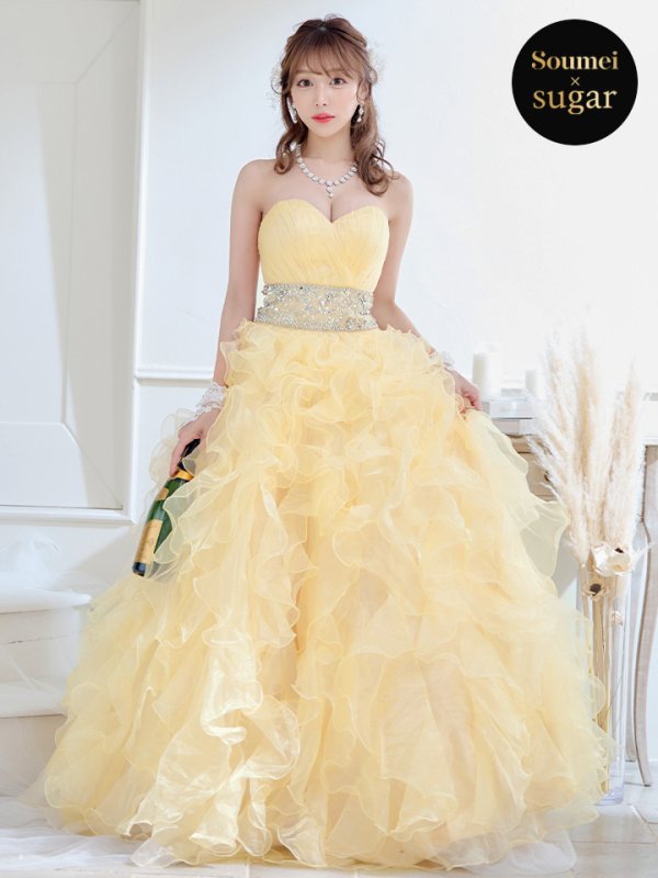 画像3: 【関西コレクション着用】【ANGEL R/エンジェルアール】ベア/ ウェディング/ バースデー/ プリンセス/ アッパーギャザービジュー/ フリル/ ロングドレス/ キャバドレス long[OF2]