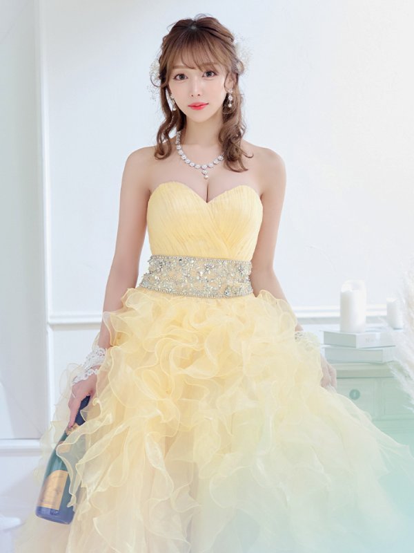 画像6: 【関西コレクション着用】【ANGEL R/エンジェルアール】ベア/ ウェディング/ バースデー/ プリンセス/ アッパーギャザービジュー/ フリル/ ロングドレス/ キャバドレス long[OF2]