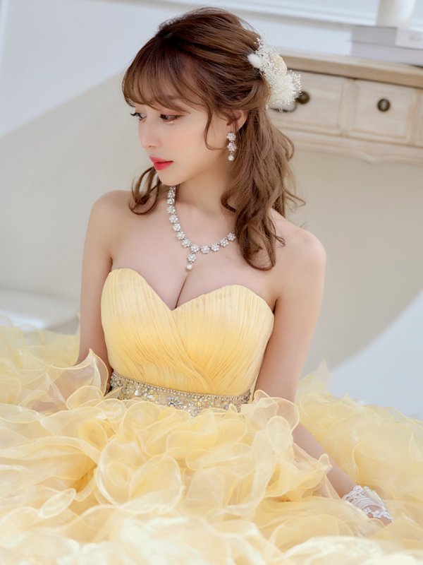 画像8: 【関西コレクション着用】【ANGEL R/エンジェルアール】ベア/ ウェディング/ バースデー/ プリンセス/ アッパーギャザービジュー/ フリル/ ロングドレス/ キャバドレス long[OF2]