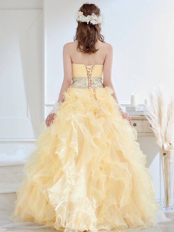 画像10: 【関西コレクション着用】【ANGEL R/エンジェルアール】ベア/ ウェディング/ バースデー/ プリンセス/ アッパーギャザービジュー/ フリル/ ロングドレス/ キャバドレス long[OF2]