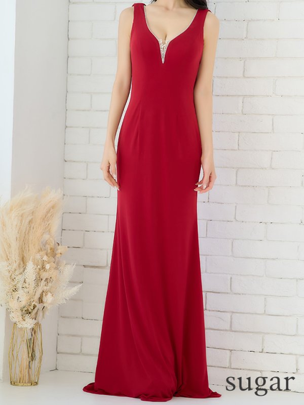 画像8: 【ANGEL R/エンジェルアール】バックドレープ/ ビジューデザイン/ マーメイド/ ロングドレス/ キャバドレス long[OF2]