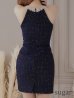 画像9: XSサイズあり【ANGEL R/エンジェルアール】ラメツイード/ デコルテウエストビジュー/ ホルター/ アメスリ/ タイト/ ミニドレス/ キャバドレス[OF2] (9)