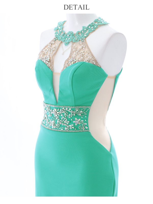 画像3: 【ANGEL R/エンジェルアール】アメスリ/ フラワーネック/ デコルテチェーン/ ビジュー/ タイト/ ミニドレス/ キャバドレス[OF2]