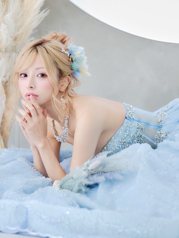 画像18: 【関西コレクション着用】【ANGEL R/エンジェルアール】ベア/ ウェディング/ バースデー/ プリンセス/ コルセット/ フラワーレース/ バストビジュー/ ウエストシースルー/ キャバドレスlong[HC03]