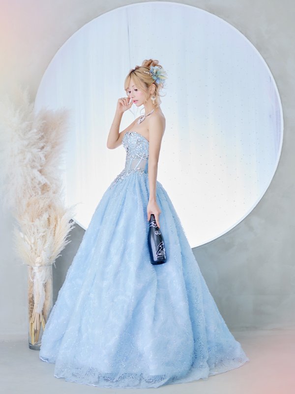 画像12: 【関西コレクション着用】【ANGEL R/エンジェルアール】ベア/ ウェディング/ バースデー/ プリンセス/ コルセット/ フラワーレース/ バストビジュー/ ウエストシースルー/ キャバドレスlong[HC03]