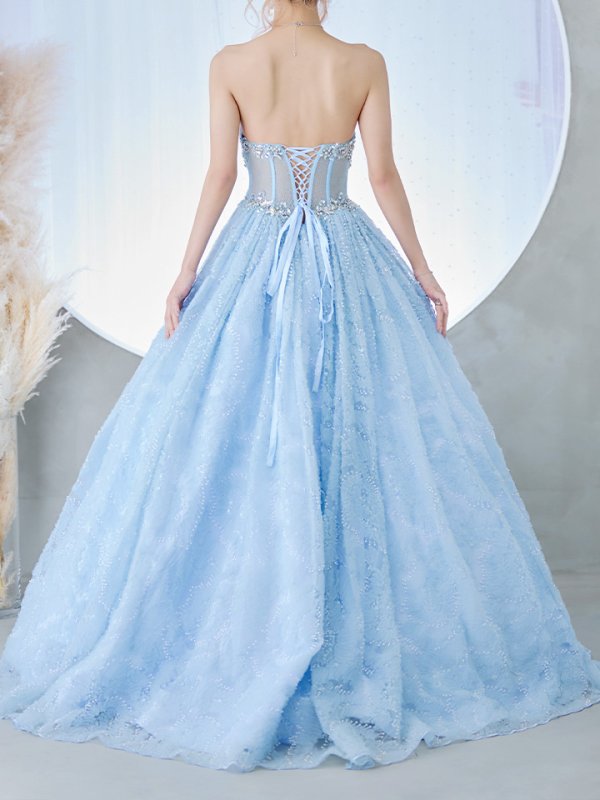 画像16: 【関西コレクション着用】【ANGEL R/エンジェルアール】ベア/ ウェディング/ バースデー/ プリンセス/ コルセット/ フラワーレース/ バストビジュー/ ウエストシースルー/ キャバドレスlong[HC03]