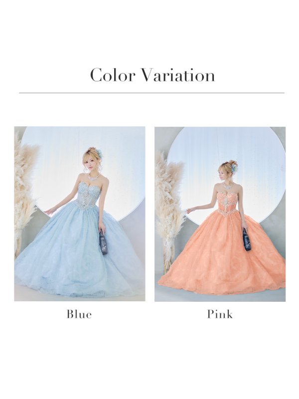 画像24: 【関西コレクション着用】【ANGEL R/エンジェルアール】ベア/ ウェディング/ バースデー/ プリンセス/ コルセット/ フラワーレース/ バストビジュー/ ウエストシースルー/ キャバドレスlong[HC03]