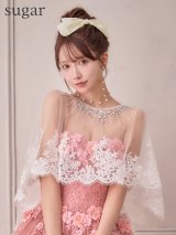 【ファッション小物：レースケープ】【ANGEL R/エンジェルアール】レースボレロ/ ショール/ デコルテビジュー/ フラワースパンコール[OF02]