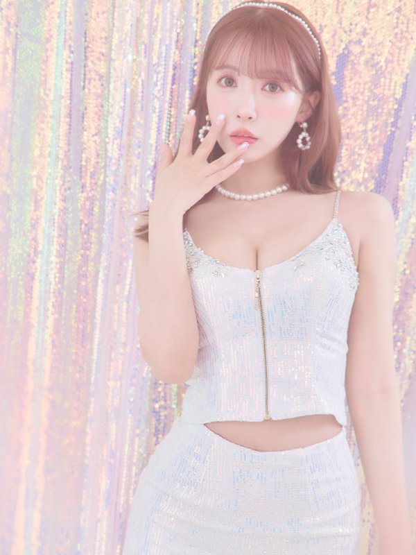 画像17: sugarコラボ商品☆XSサイズあり【ANGEL R/エンジェルアール】スパンコール/ フロントジップ/ キャミ/ タイト/ マイクロミニドレス/ キャバドレス[OF2]