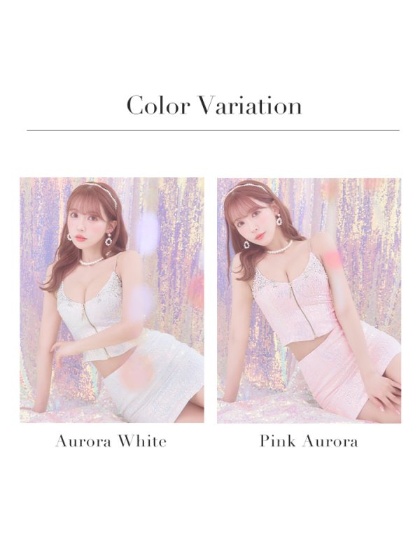 画像13: sugarコラボ商品☆XSサイズあり【ANGEL R/エンジェルアール】スパンコール/ フロントジップ/ キャミ/ タイト/ マイクロミニドレス/ キャバドレス[OF2]