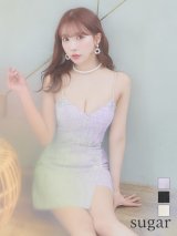 XSサイズあり【ANGEL R/エンジェルアール】ツイード/ アッパーファスナー/ キャミソール/ ラップスカート/ タイト/ マイクロミニドレス/ キャバドレス[OF2]