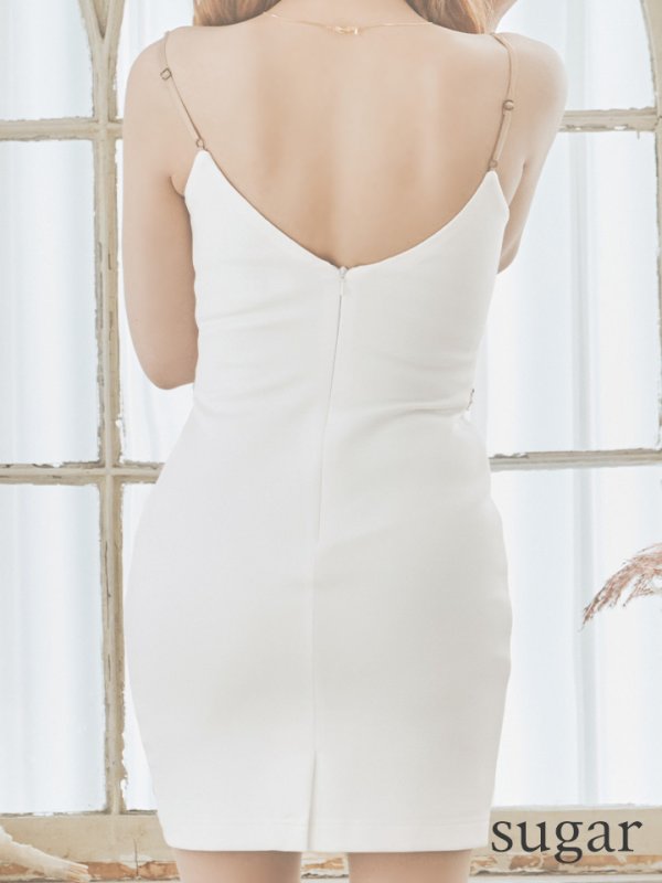 画像27: XSサイズあり【ANGEL R/エンジェルアール】アッパービジュー/ オープンウエスト/ ウエストカット/ キャミソール/ ワンカラー/ タイト/ ミニドレス/ キャバドレス[OF2]