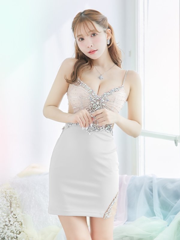 画像23: XSサイズあり【ANGEL R/エンジェルアール】アッパースパンコール/ ビジュー/ キャミソール/ タイト/ミニドレス/ キャバドレス[OF2]