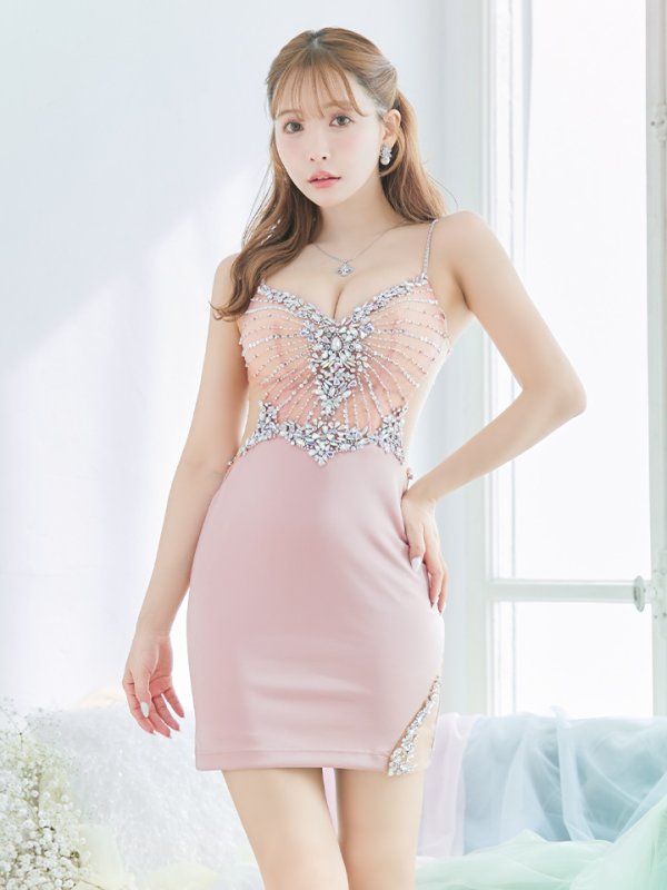 画像12: XSサイズあり【ANGEL R/エンジェルアール】アッパースパンコール/ ビジュー/ キャミソール/ タイト/ミニドレス/ キャバドレス[OF2]