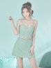画像2: XSサイズあり【ANGEL R/エンジェルアール】アッパーフロントビジュー/ セパレート/ キャミソール/ セットアップ/ 台形スカート/ ミニドレス/ キャバドレス[OF2] (2)