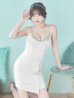 画像3: XSサイズあり【ANGEL R/エンジェルアール】バストメッシュ/ ビジュー/ ボタン/ キャミソール/ タイト/ ミニドレス/ キャバドレス[OF2]