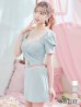画像24: XSサイズあり【ANGEL R/エンジェルアール】バストビジュー/ クロスタック/ パフスリーブ/ セパレート/ マイクロミニ/ フレア/ミニドレス/ キャバドレス[OF2]