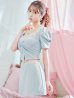 画像26: XSサイズあり【ANGEL R/エンジェルアール】バストビジュー/ クロスタック/ パフスリーブ/ セパレート/ マイクロミニ/ フレア/ミニドレス/ キャバドレス[OF2]