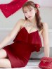画像6: XSサイズあり【ANGEL R/エンジェルアール】 デコルテビジュー/ バストシフォンデザイン/ タイト/ ミニドレス/ キャバドレス[OF2]