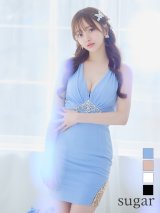 XSサイズあり【ANGEL R/エンジェルアール】バッククロスリボンデザイン/ バストギャザー/ ビジュー/ タイト/ ミニドレス/ キャバドレス[OF2]