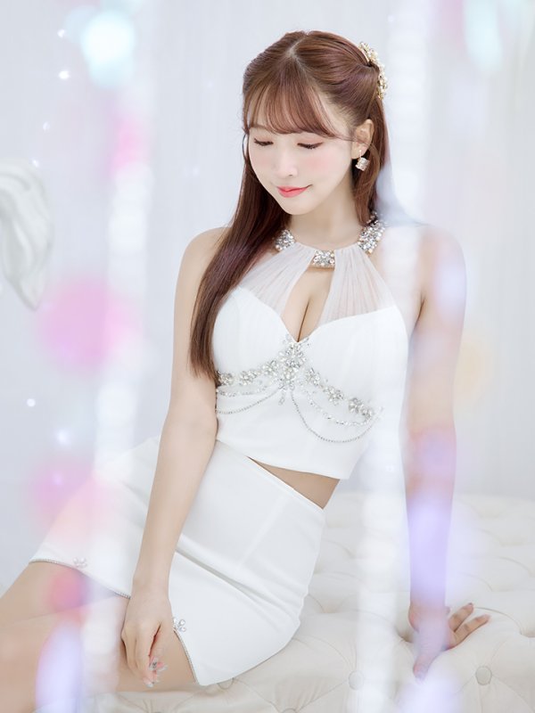 画像12: XSサイズあり【ANGEL R/エンジェルアール】ホルターネック/ バストレース/ ビジュー/ セパレート/ タイト/ マイクロミニ/ ミニドレス/ キャバドレス[OF2]