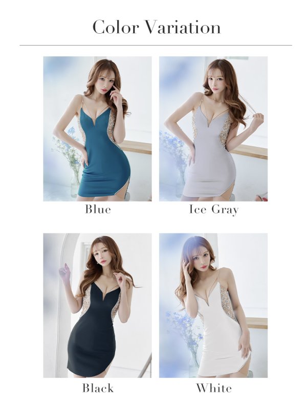 画像25: XSサイズあり【ANGEL R/エンジェルアール】サイドビジュー/ バストVカットデザイン/ タイト/ ミニドレス/ キャバドレス[OF2]