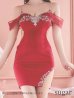画像14: XSサイズあり【ANGEL R/エンジェルアール】 シフォンスリーブ/ ビジュー/ メッシュ/ ミニドレス/ キャバドレス[OF2]