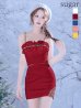 レッド　モデル：れみれみ　身長：163cm　着用サイズ：Sサイズ
