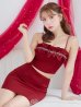 画像13: XSサイズあり【ANGEL R/エンジェルアール】バストフリル/ パール/ ビジュー/ ベアトップ/ セパレート/ タイト/ ミニドレス/ キャバドレス[OF2]