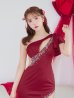 画像10: XSサイズあり【ANGEL R/エンジェルアール】フリルワンショルダー/ バストカット/ ビジュー/ メッシュ/ タイト/ ミニドレス/ キャバドレス[OF2]