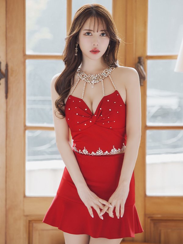 画像5: XSサイズあり【ANGEL R/エンジェルアール】バストツイストデザイン/ デコルテビジュー/ セパレートスタイル/ マイクロミニ/ ミニドレス/ キャバドレス[OF2]