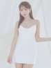 画像12: XSサイズあり【ANGEL R/エンジェルアール】ドレープ/ ビジュー/ ストレッチ/ マイクロミニ/ タイト/ ミニドレス/ キャバドレス[OF2]