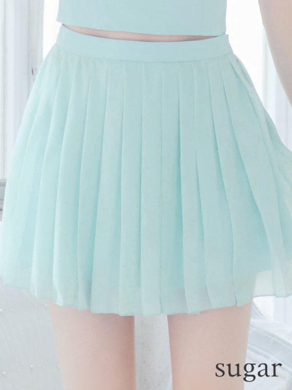 画像27: XSサイズあり【ANGEL R/エンジェルアール】バストストーンビジュー/ セパレート/ キャミソール/ セットアップ/ プリーツシフォンスカート/ フレア/ マイクロミニ/ ミニドレス/ キャバドレス[OF2]