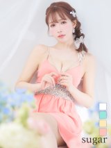 XSサイズあり【ANGEL R/エンジェルアール】ウエストパール/ ビジュー/ キャミソール/ シフォン/ フレア/ ミニドレス/ キャバドレス[OF2]