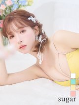 XSサイズあり【ANGEL R/エンジェルアール】ウエストパール/ ビジュー/ キャミソール/ シフォン/ フレア/ ミニドレス/ キャバドレス[OF2]