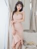 画像8: XSサイズあり【ANGEL R/エンジェルアール】アシンメトリーショルダー/ パールビジュー/ セパレート/ マーメイド/ ラメ/ ミディアムドレス/ キャバドレス[OF2]