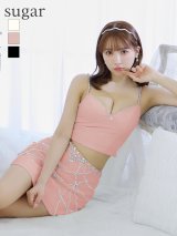 XSサイズあり【ANGEL R/エンジェルアール】デザインビジュー/ セパレート/ ツイード/ フレア/ マイクロミニ/ ミニドレス/ キャバドレス[OF2]