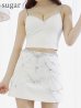 画像14: XSサイズあり【ANGEL R/エンジェルアール】デザインビジュー/ セパレート/ ツイード/ フレア/ マイクロミニ/ ミニドレス/ キャバドレス[OF2]