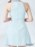 画像9: XSサイズあり【ANGEL R/エンジェルアール】アメスリ/ デコルテビジュー/ カットアウト/ シアー/ フレア/ ミニドレス/ キャバドレス[OF2]