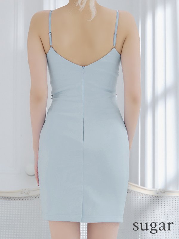 画像9: XSサイズあり【ANGEL R/エンジェルアール】 フロントショルダービジュー/ シアー/ デザインメッシュ/ キャミソール/ タイト/ ミニドレス/ キャバドレス[OF2]