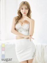 XSサイズあり【ANGEL R/エンジェルアール】バストレースビジュー/ ショルダーパール/ キャミソール/ セパレート/ マイクロミニ/ タイト/ ミニドレス/ キャバドレス[OF2]