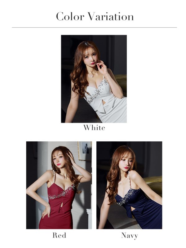 画像22: XSサイズあり【ANGEL R/エンジェルアール】ショルダーパール/ フロントビジュー/ セパレートスタイル/ タイト/ ミニドレス/ キャバドレス[OF2]