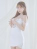 画像4: XSサイズあり【ANGEL R/エンジェルアール】フリルオフショルダー/ ビジュー/ バストシアー/ ストレッチ/ タイト/ ミニドレス/ キャバドレス[OF2]