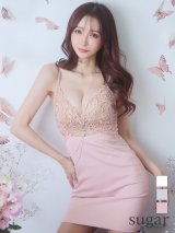 XSサイズあり【ANGEL R/エンジェルアール】 アッパーフラワー/ パール/ ビジュー/ レース/ チェーン/ キャミソール/ タイト/ ミニドレス/ キャバドレス[OF2]