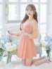 画像6: XSサイズあり【ANGEL R/エンジェルアール】フラワーレース/ ビジュー/ シフォン/ ロングスリーブ/ フレア/ミニドレス/ キャバドレス[OF2]