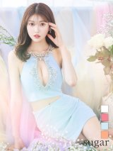 XSサイズあり【ANGEL R/エンジェルアール】オープンバスト/ デコルテビジュー/ アメスリ/ チェーン/ セパレート/ マイクロミニ/ タイト/ ミニドレス/ キャバドレス[OF2]