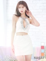 XSサイズあり【ANGEL R/エンジェルアール】オープンバスト/ デコルテビジュー/ アメスリ/ チェーン/ セパレート/ マイクロミニ/ タイト/ ミニドレス/ キャバドレス[OF2]