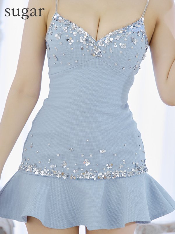 画像23: XSサイズあり【ANGEL R/エンジェルアール】スパンコールビジュー/ ツイード/ デザインフリル/ マイクロミニ/ ミニドレス/ キャバドレス[OF2]