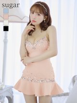 XSサイズあり【ANGEL R/エンジェルアール】スパンコールビジュー/ ツイード/ デザインフリル/ マイクロミニ/ ミニドレス/ キャバドレス[OF2]