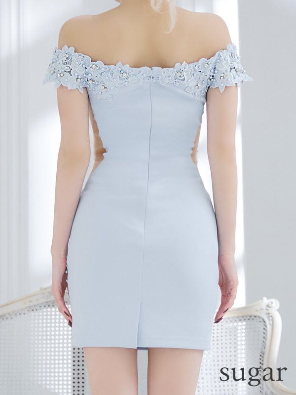 画像12: XSサイズあり【ANGEL R/エンジェルアール】フラワーレース/ バストメッシュ/ ビジュー/ キャミソール/ ワンカラー/ タイト/ ミニドレス/ キャバドレス[OF2]